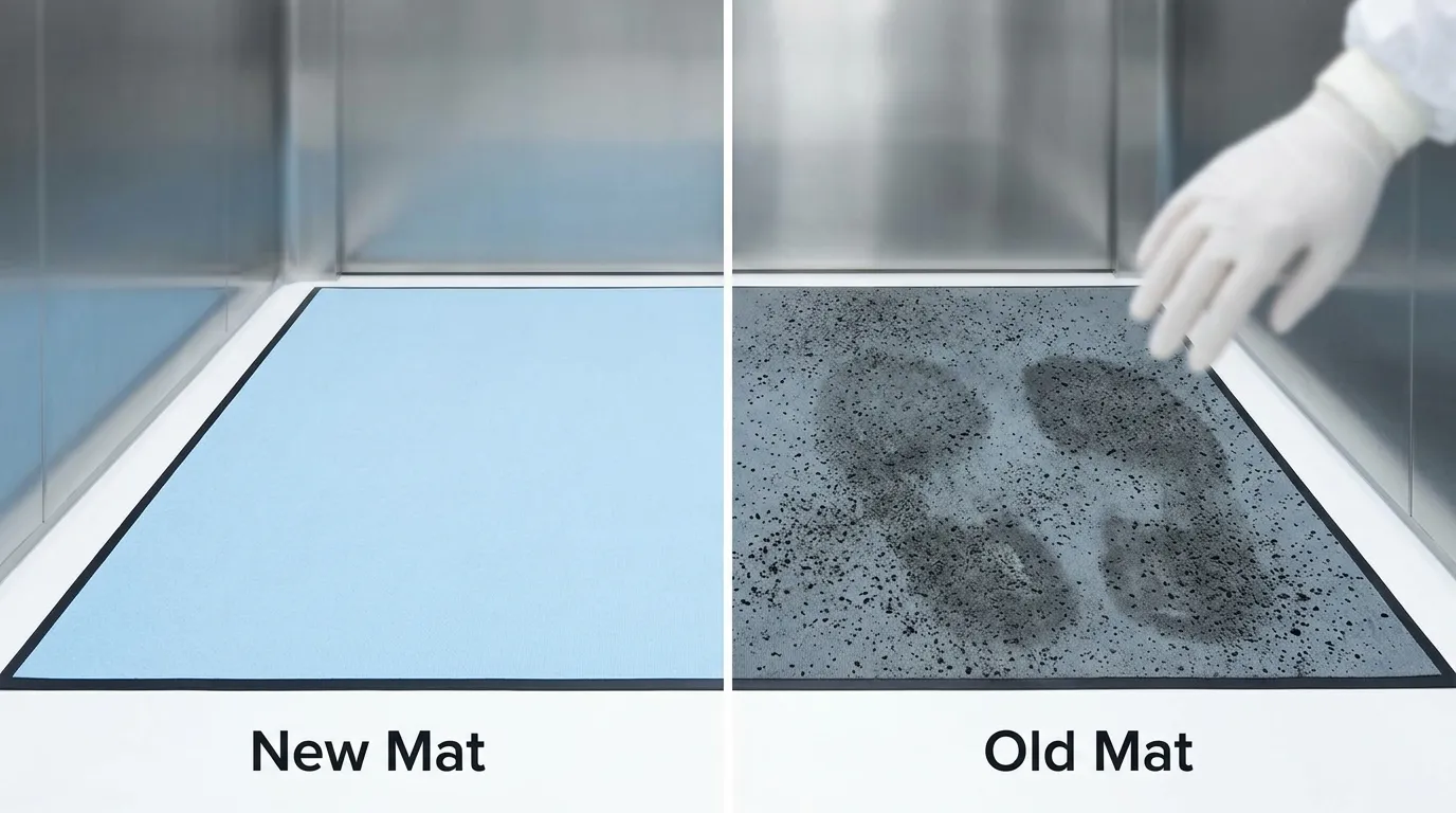 How often should sticky mats be replaced