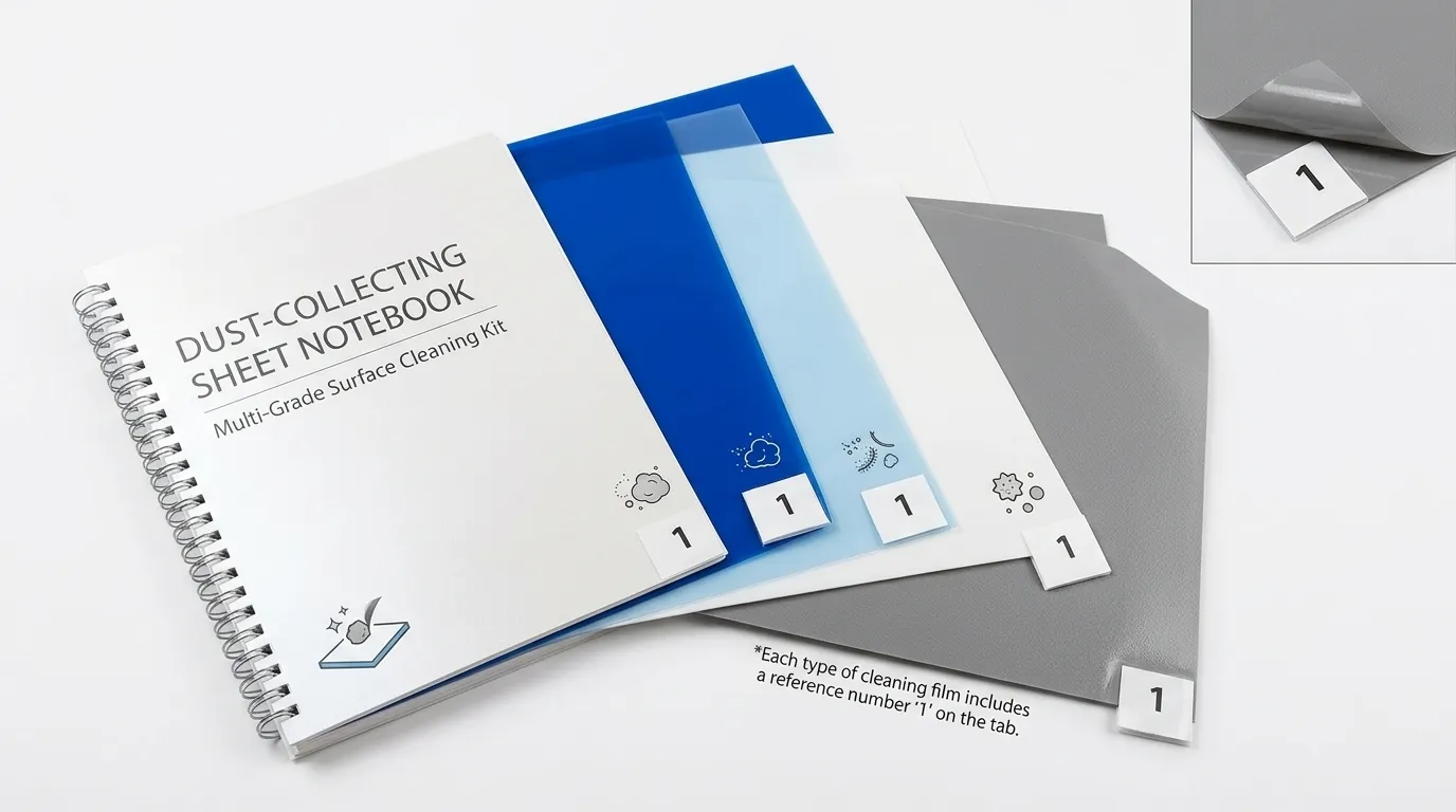 White background dust-collecting notebook