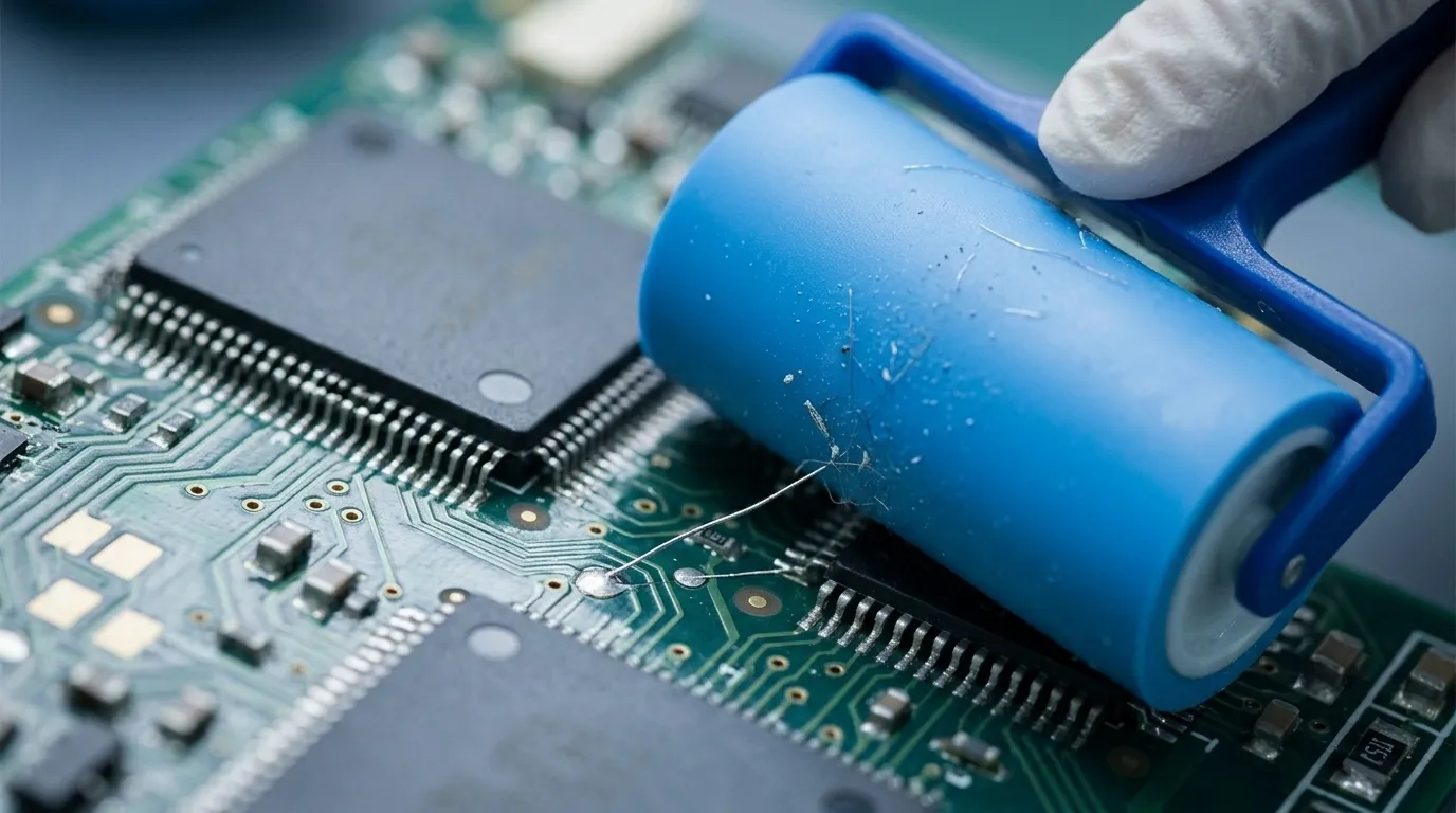 Why use sticky rollers in electronics manufacturing