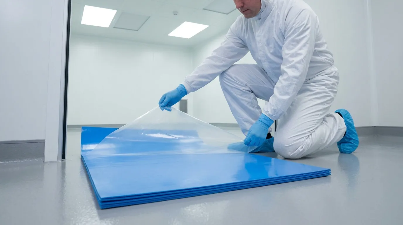how to use cleanroom sticky mats