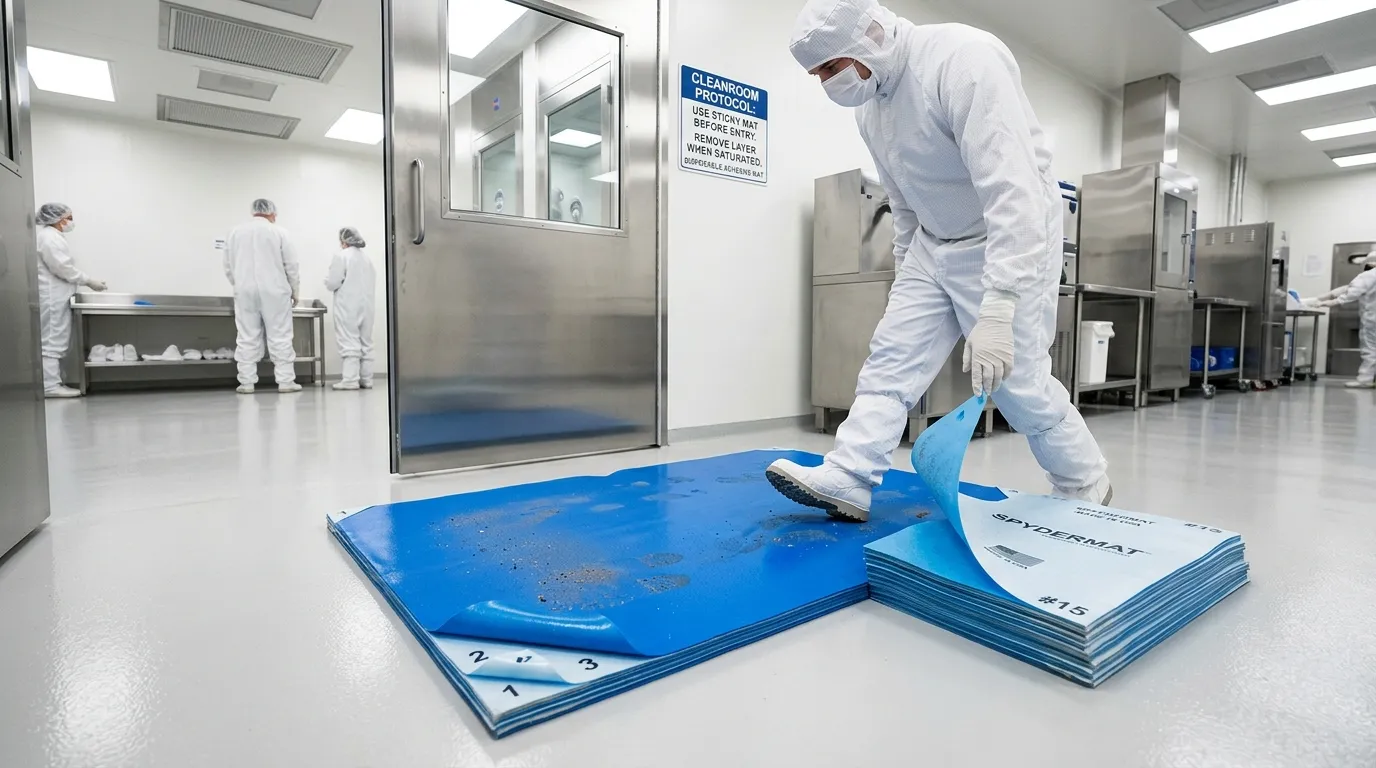 disposable adhesive sticky mat for cleanroom