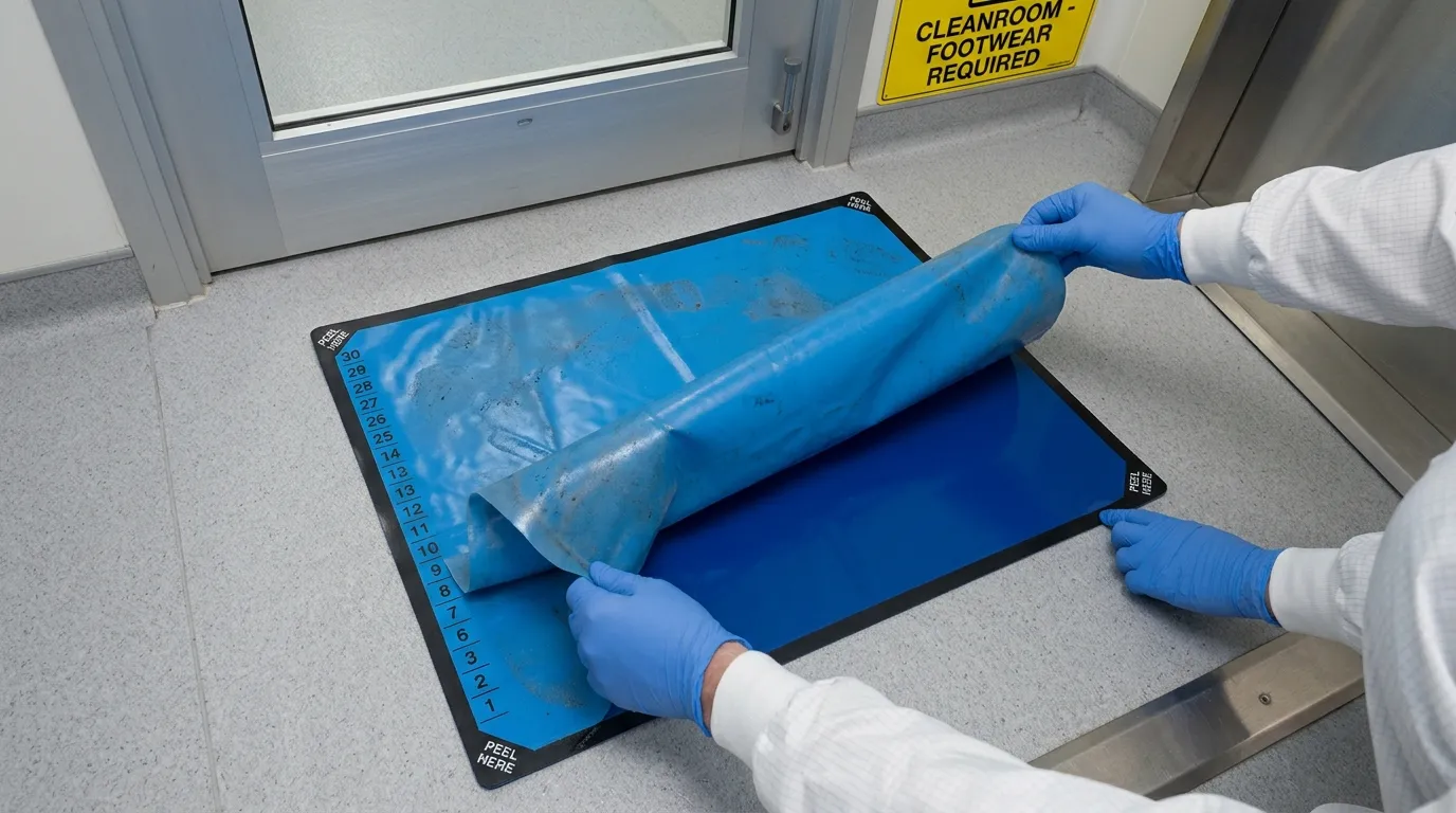 four corners peel off sticky mat