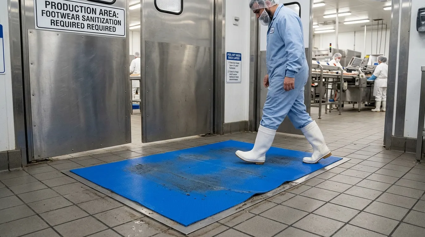 sticky mat for food processing