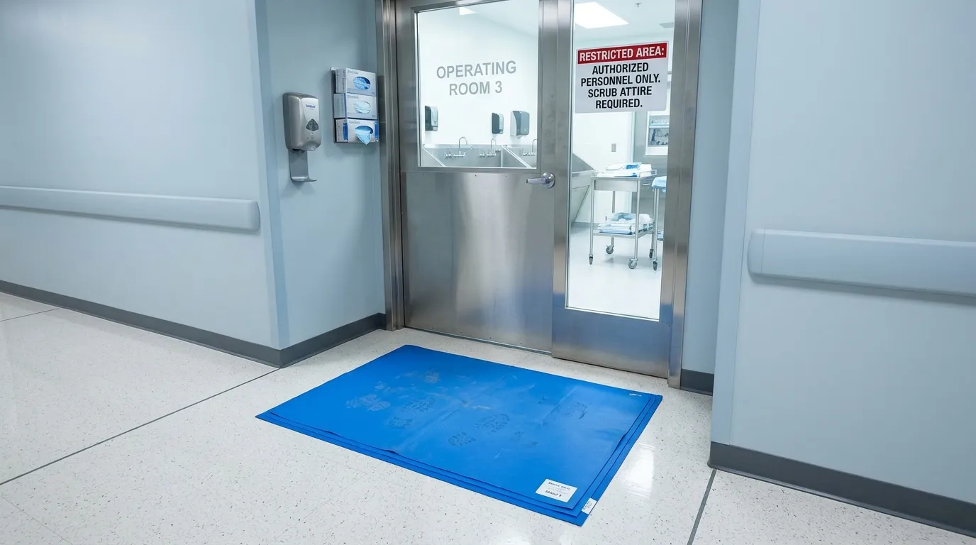 sticky mat for hospital operating room