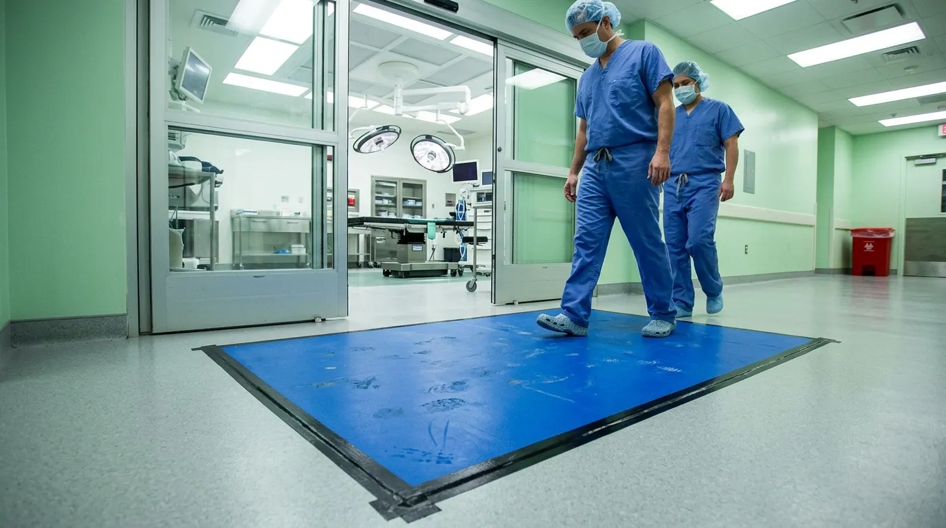 sticky mat for hospital operating room