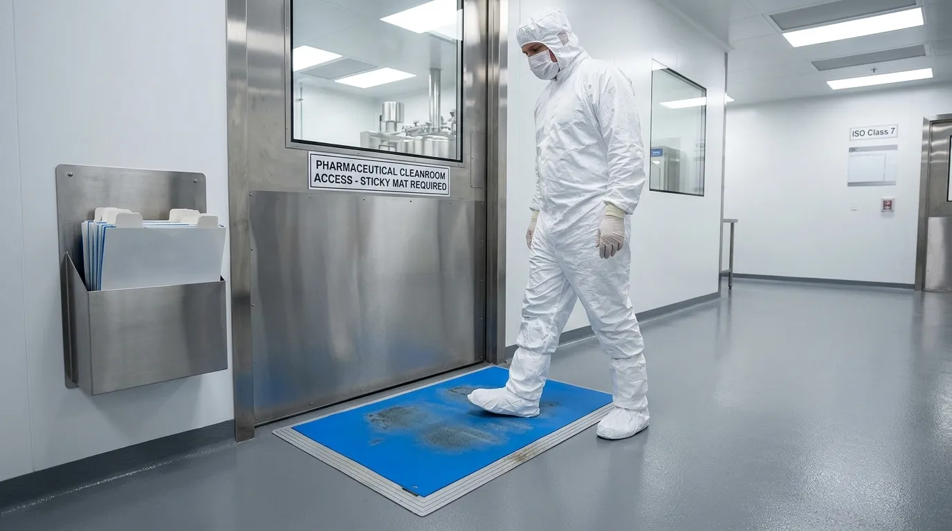 sticky mat for pharmaceutical cleanroom