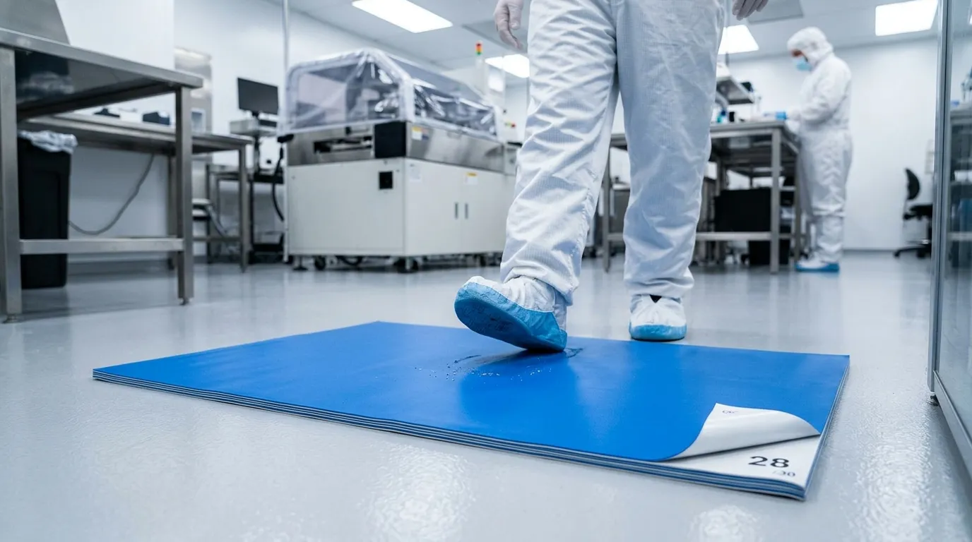 sticky mat for precision manufacturing