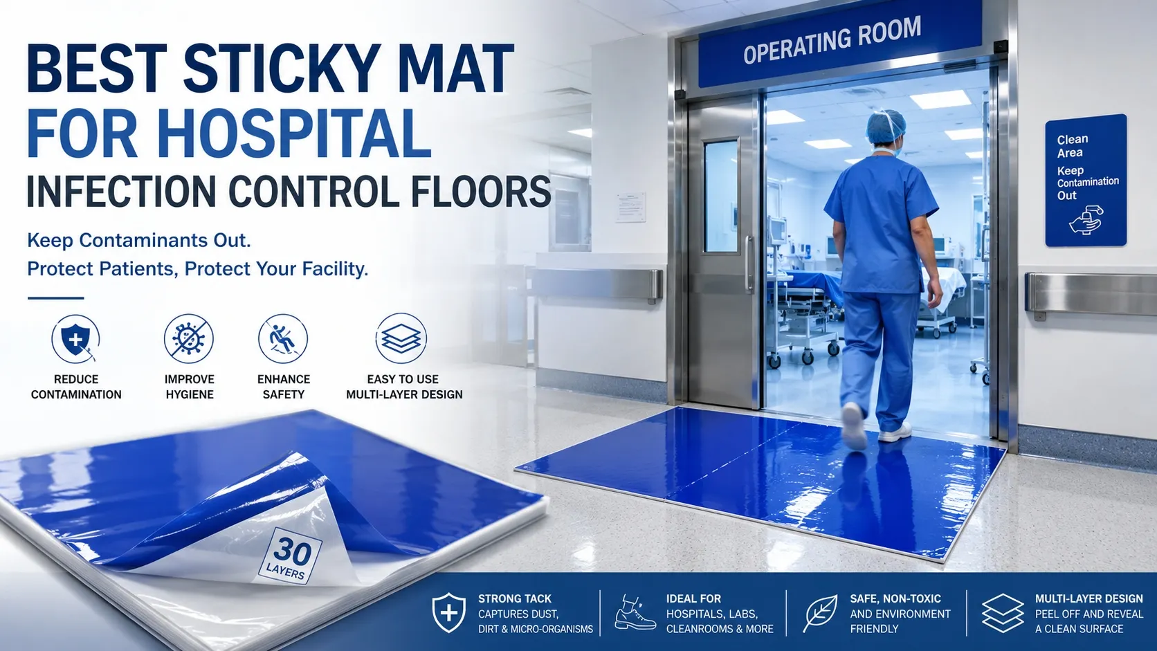 best sticky mat for hospital infection control floors