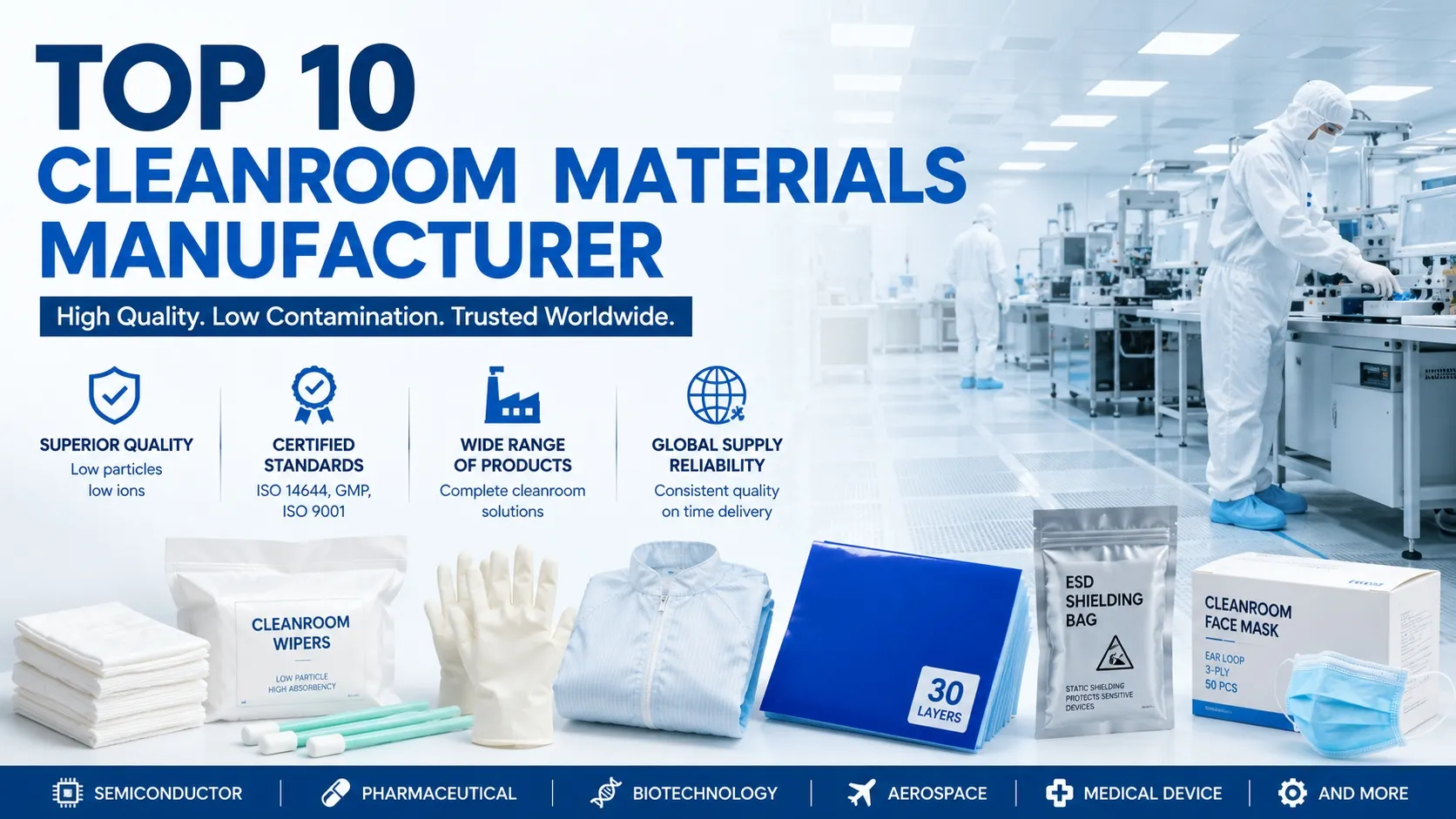 top 10 Cleanroom materials manufacturer