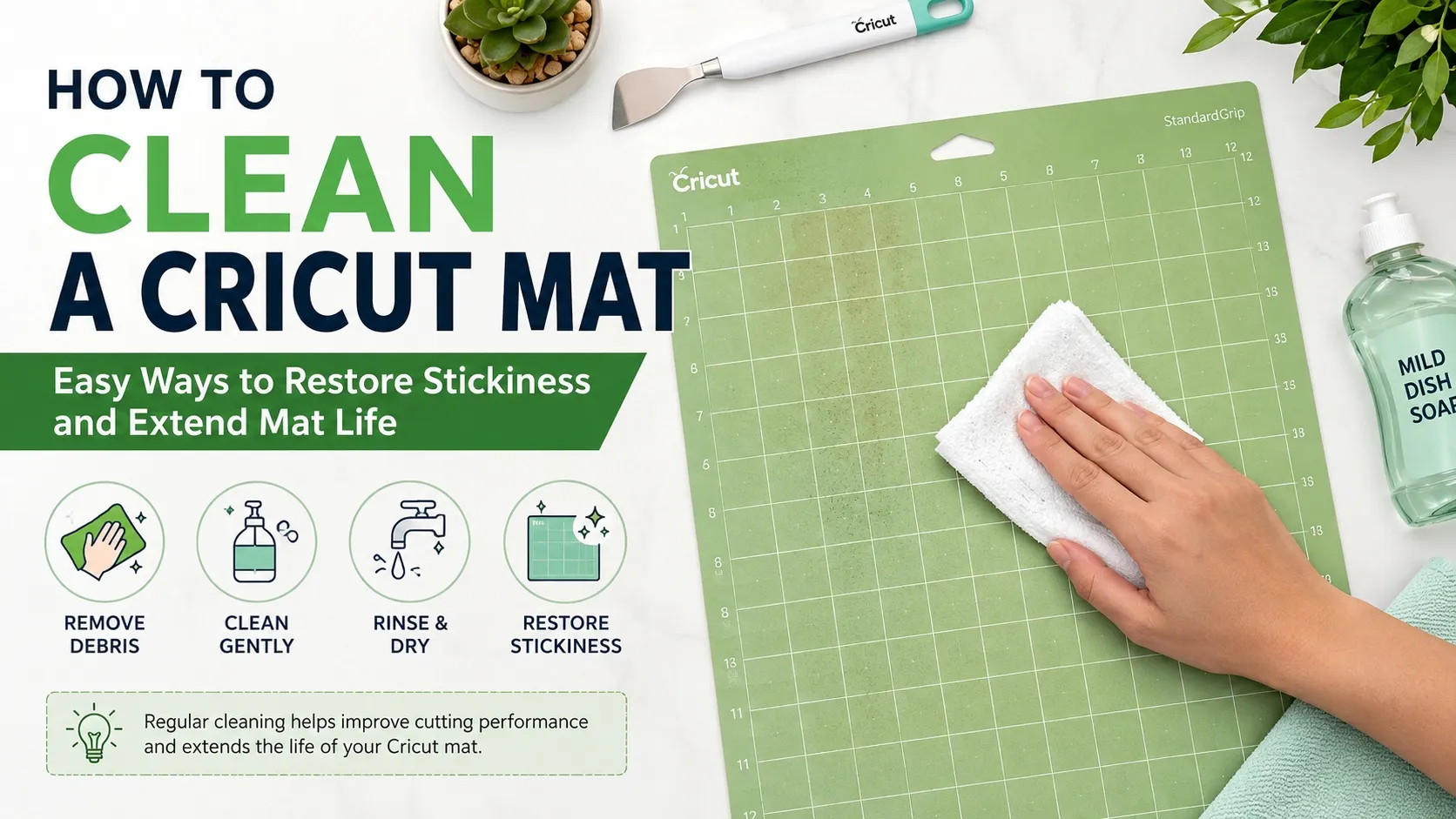 how to clean a cricut sticky mat