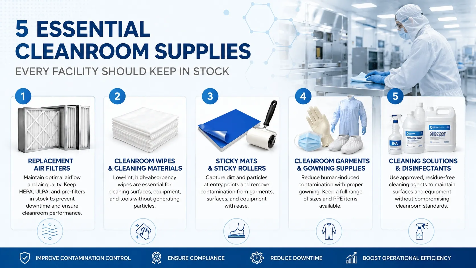 cleanroom cleaning supplies